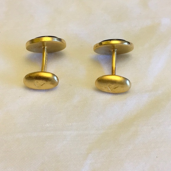Black & Gold color Cuff Links - Picture 2 of 2